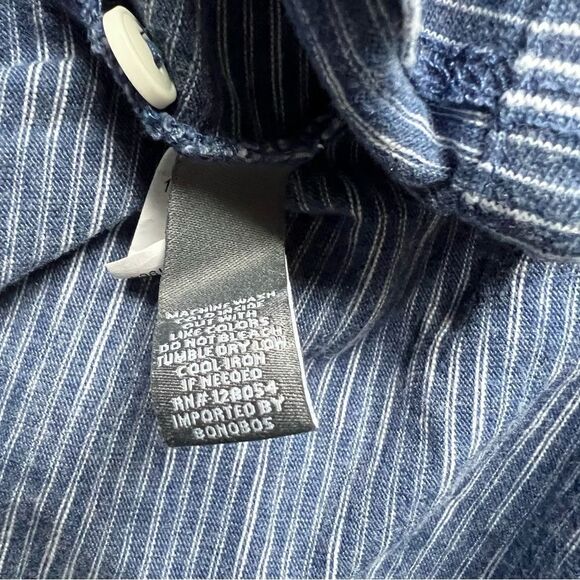 BONOBOS SHIRT, Henley Long Sleeve Blue Size XL - Picture 5 of 5